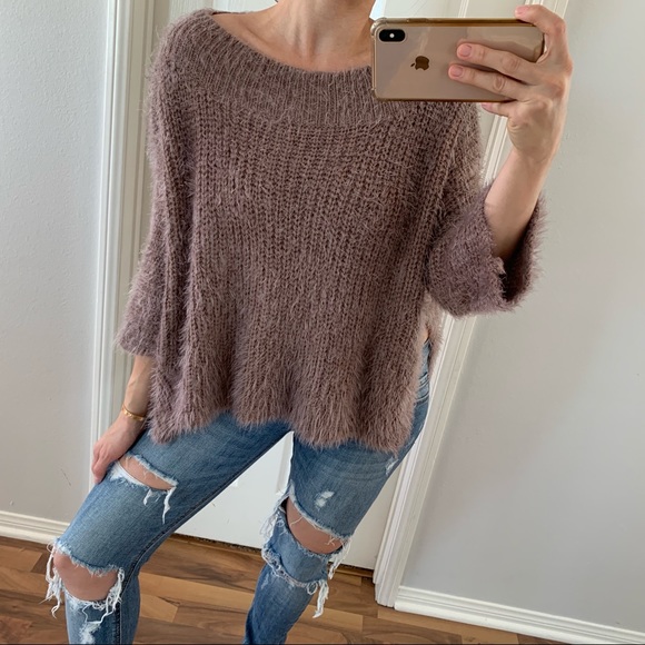 RESERVED 🔒Pastel Plum Super Soft Fuzzy Sweater - Picture 4 of 5